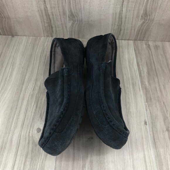 Ugg Slippers Mens 10 Alder Blue Suede Slip On Shoes